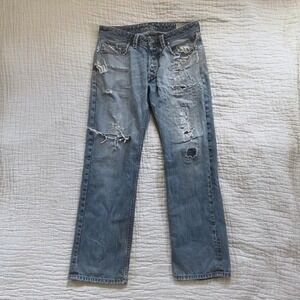 Diesel Larkee Straight Heavily Distressed Jeans 30x30